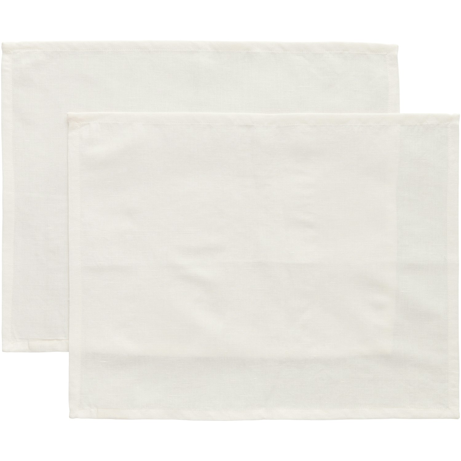 Decotique Sienna Bordstablett 35x45 Cm 2-pack - Bordstabletter & Glasunderl&auml;gg Bomull Vit