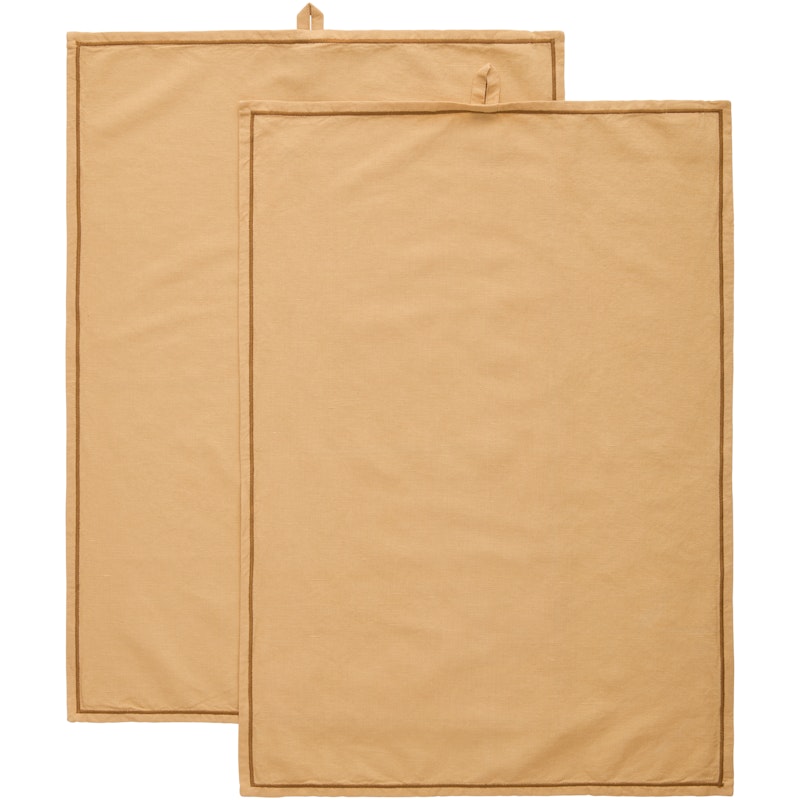 Sienna Kökshandduk 2-pack 50x70 cm, Sand