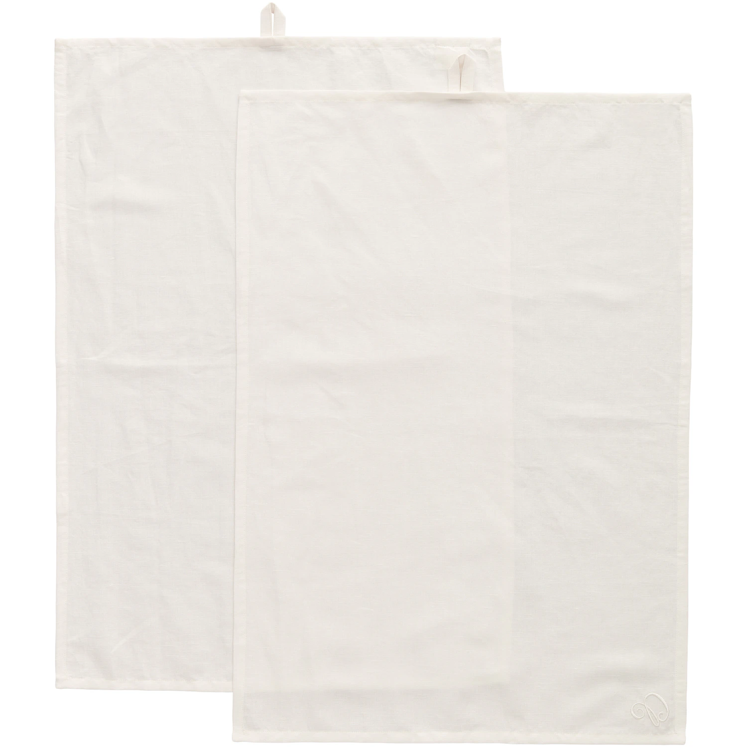 Decotique Sienna Kökshandduk 50x70 Cm 2-pack - Kökshanddukar Bomull Vit