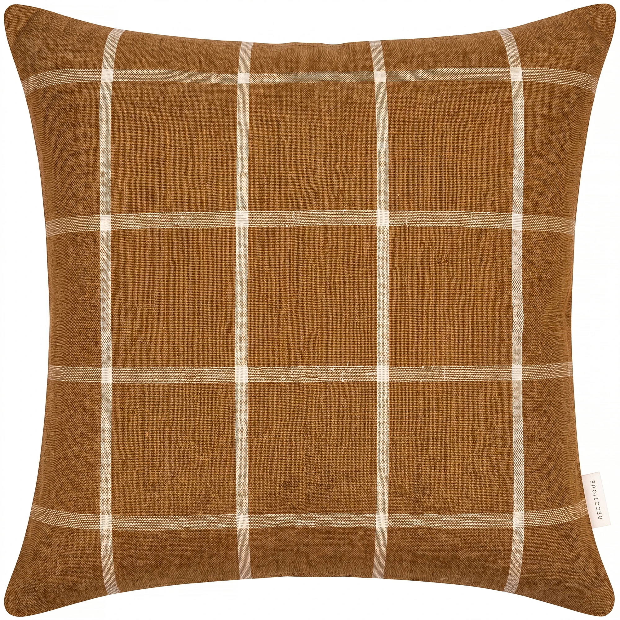 Decotique Square Kudde 50x50 Cm - Prydnadskuddar & Fodral Linne Brun