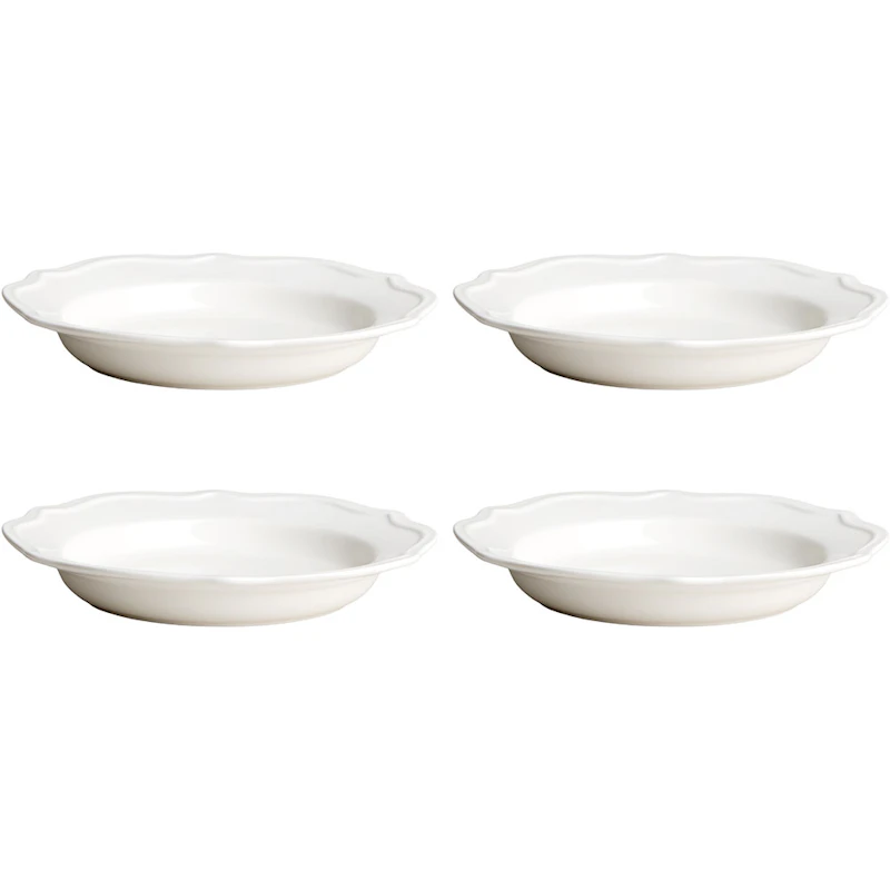 Violette Djup Tallrik 23 cm 4-pack, Vit
