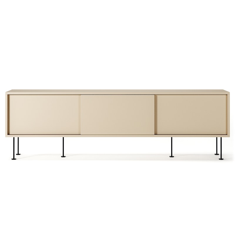 Vogue Mediabänk Med Ben 180 cm, Sand / Svart