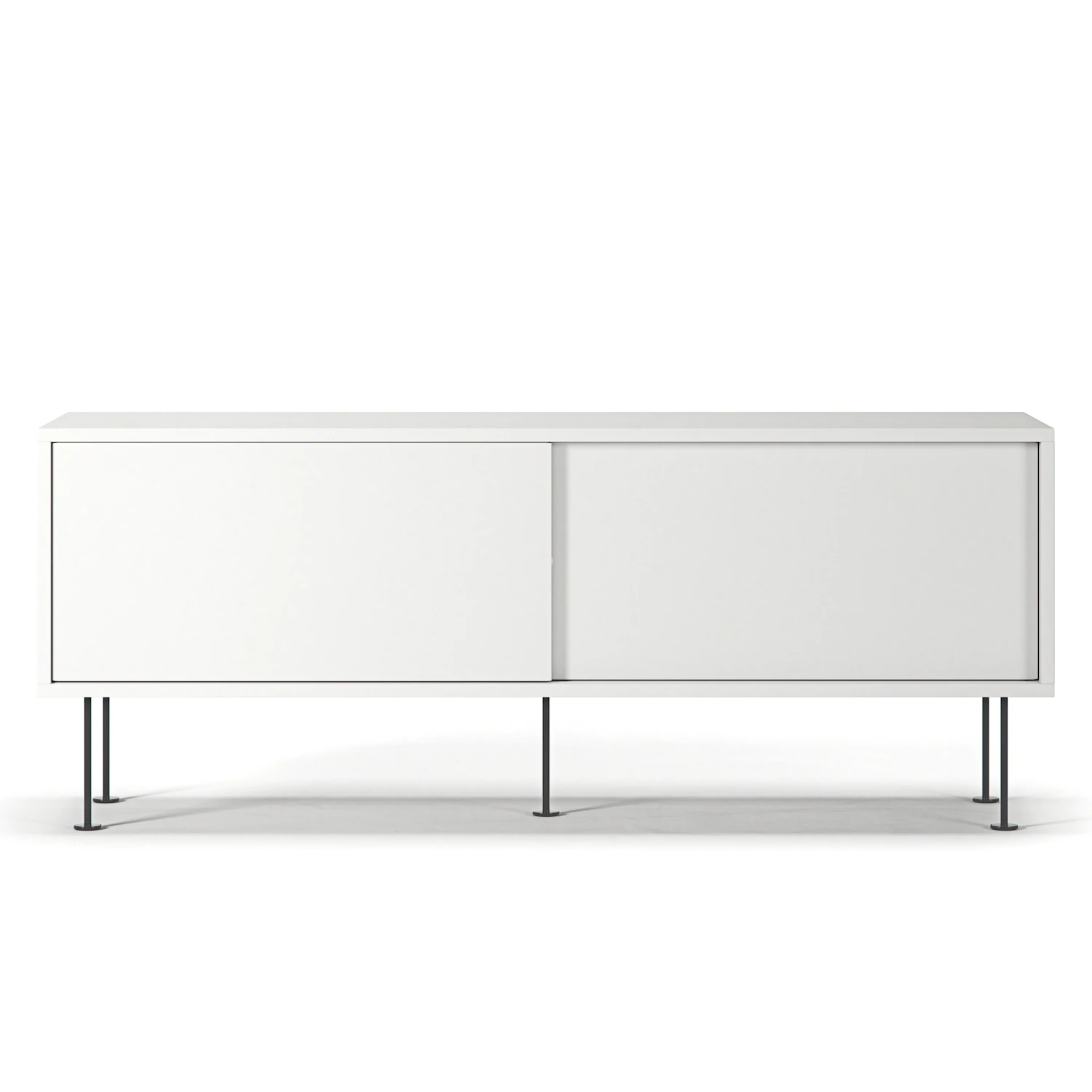 decotique vogue mediabänk med ben 136 cm / svart - tv-bänkar & mediabänkar mdf vit