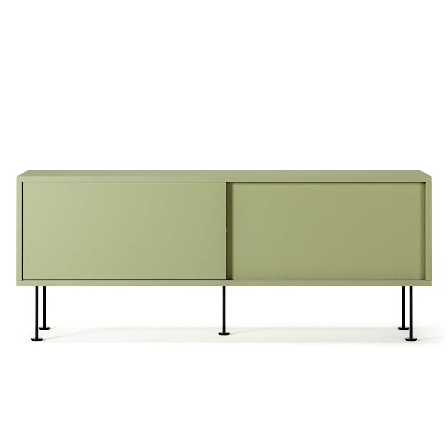 decotique vogue mediabänk med ben 136 cm / svart - tv-bänkar & mediabänkar mdf lint