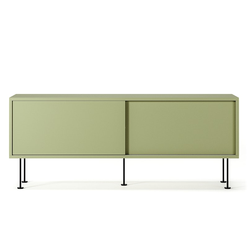 Vogue Mediabänk Med Ben 136 cm, Lint / Svart