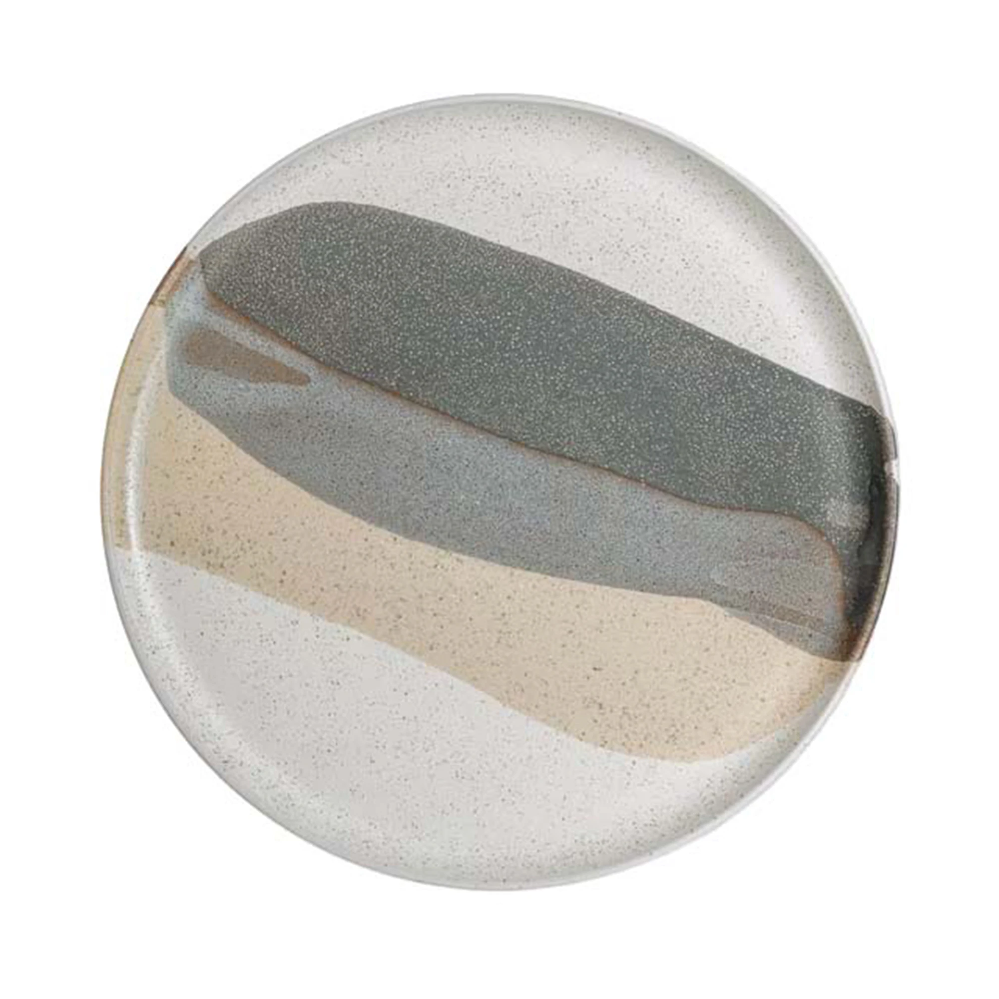 Denby Grain Accent Serveringsfat 31 Cm - Uppläggningsfat Stengods Grå