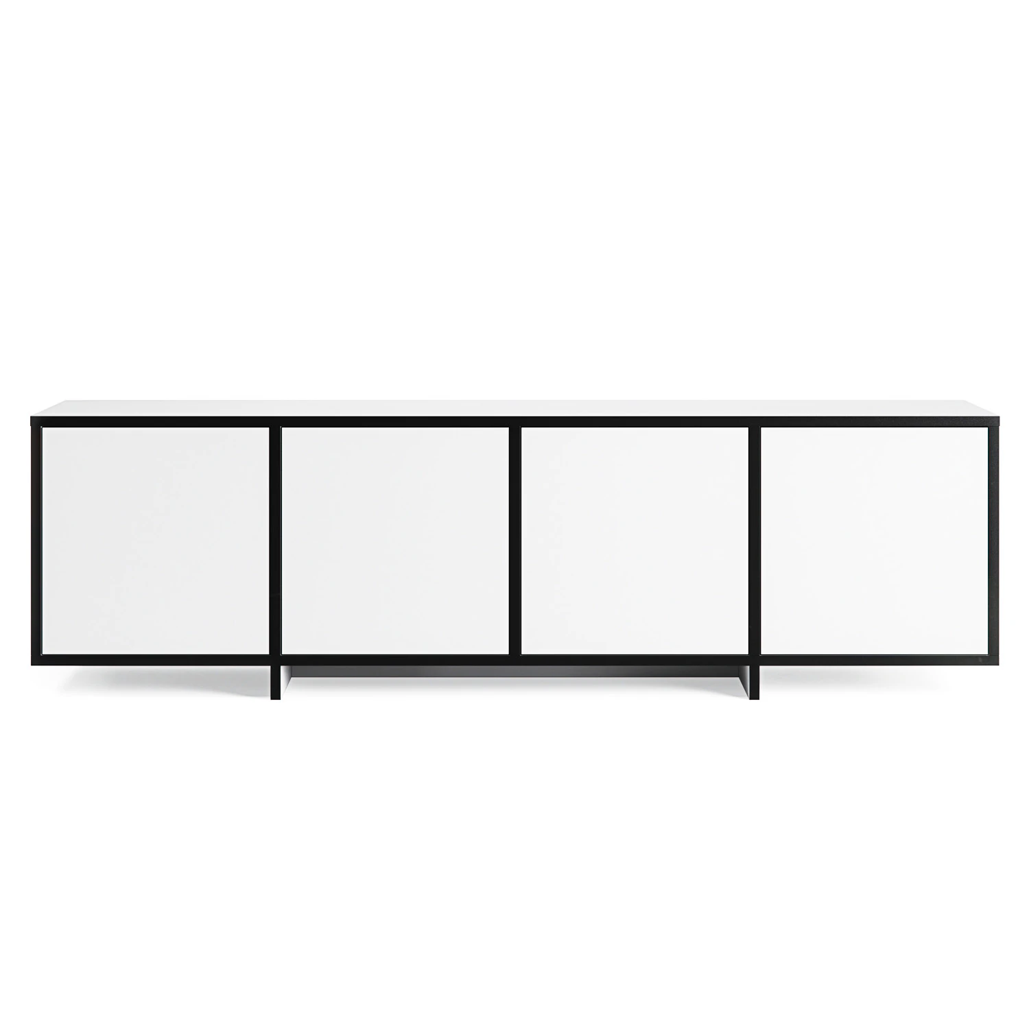 department noir mediabänk vit / - tv-bänkar & mediabänkar spånskiva svart