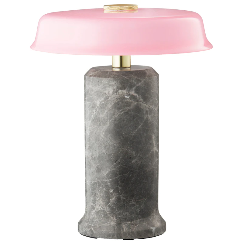 Trip No. 2 Portabel Lampa, Marmor Silver / Rose