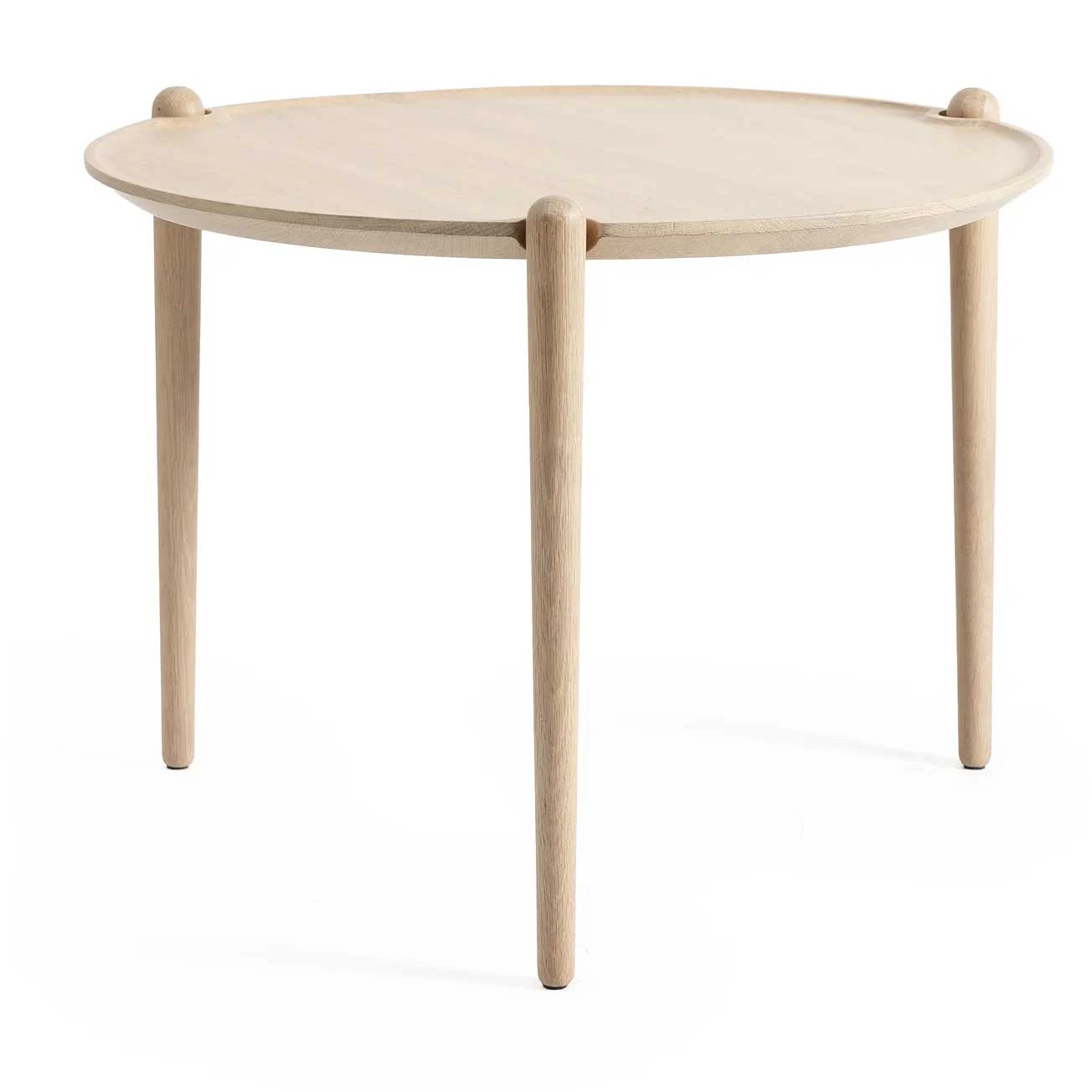 design house stockholm aria soffbord ø60 hög - soffbord ek ljus ek