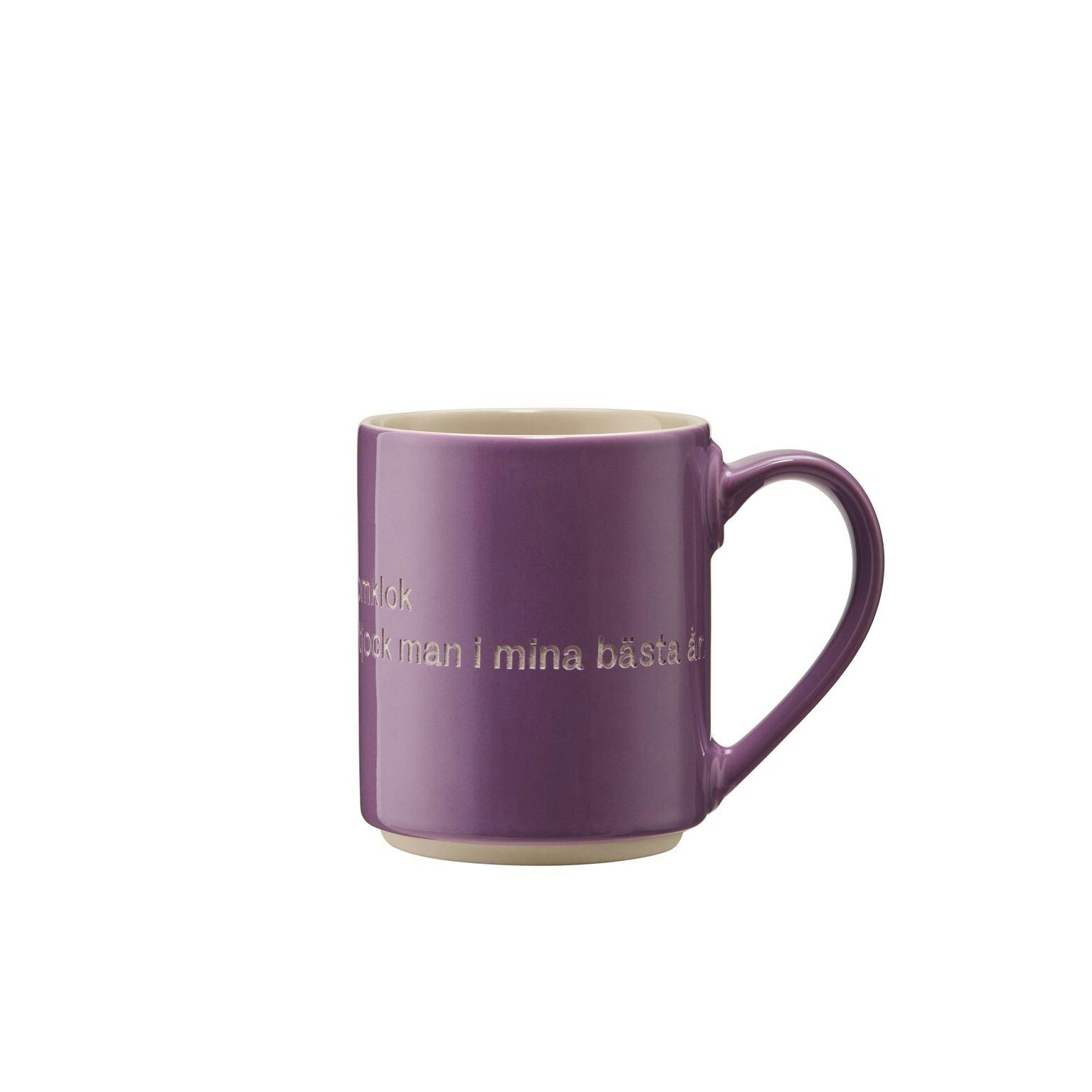 Design House Stockholm Astrid Lindgren Mugg Jag &Auml;r En Vacker... - Kaffekoppar Stengods Lila