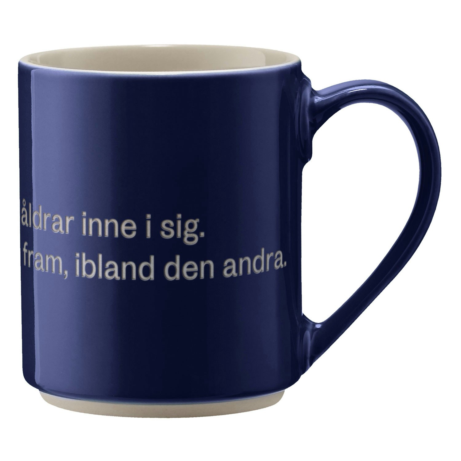Design House Stockholm Astrid Lindgren Mugg Man Har Ju Alla &Aring;ldrar Inne I Sig - Kaffekoppar Stengods M&ouml;rkbl&aring;