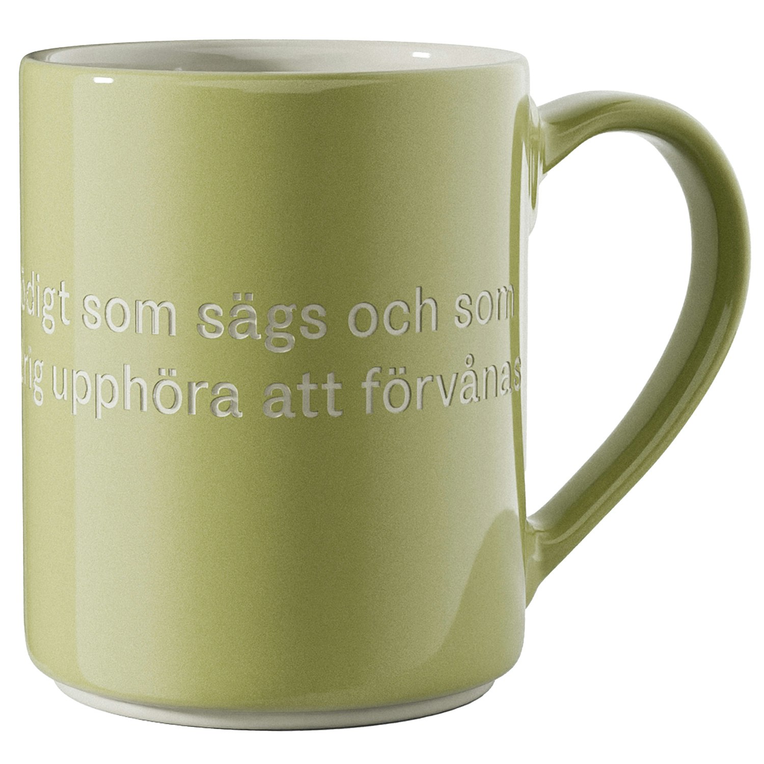Design House Stockholm Astrid Lindgren Mugg Voj Voj S&aring; Mycket On&ouml;digt Som S&auml;gs - Kaffekoppar New Bone Porslin Spring Green