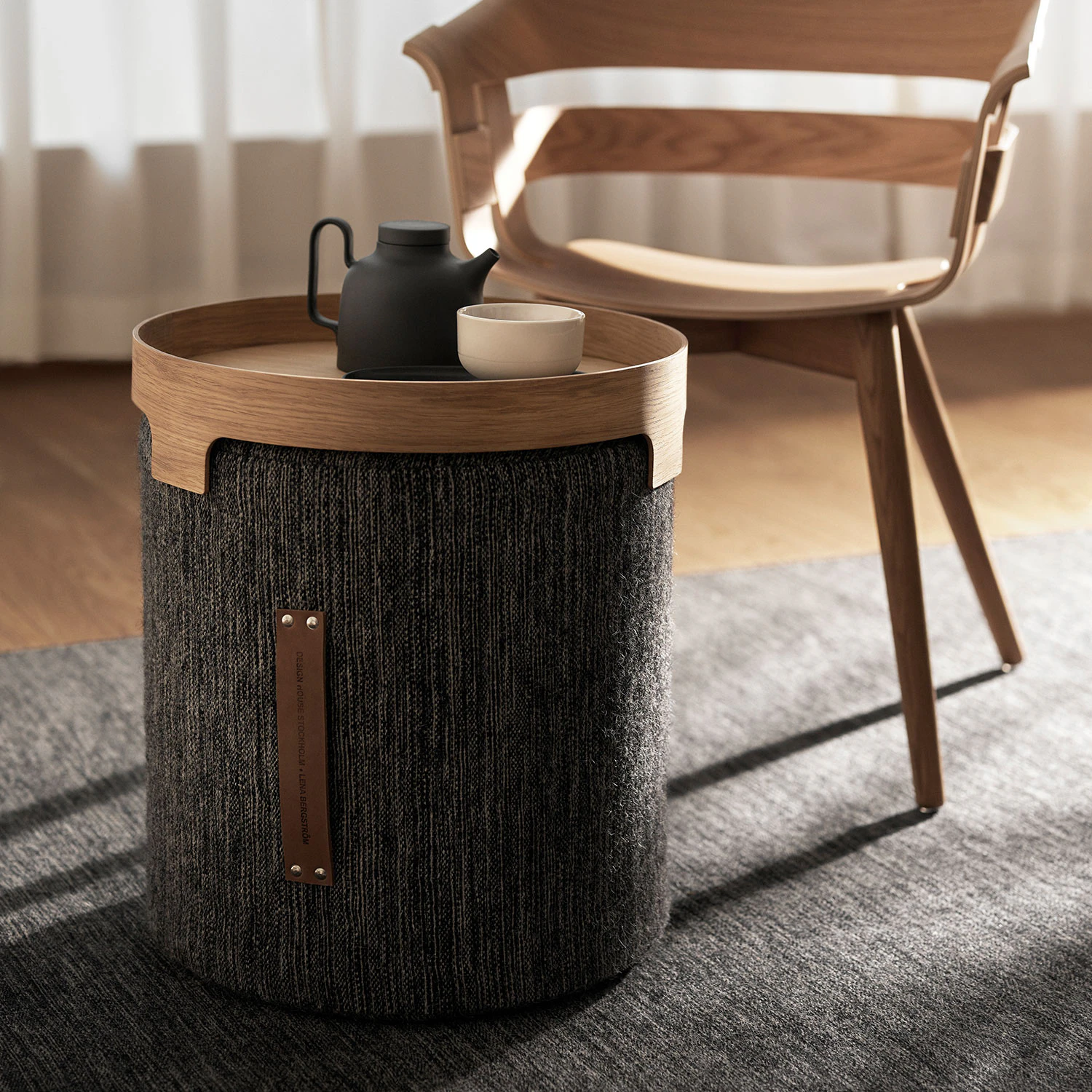 Design House Stockholm Björk Pall Hög, ljusgrå från Design House Stockholm, bild 2