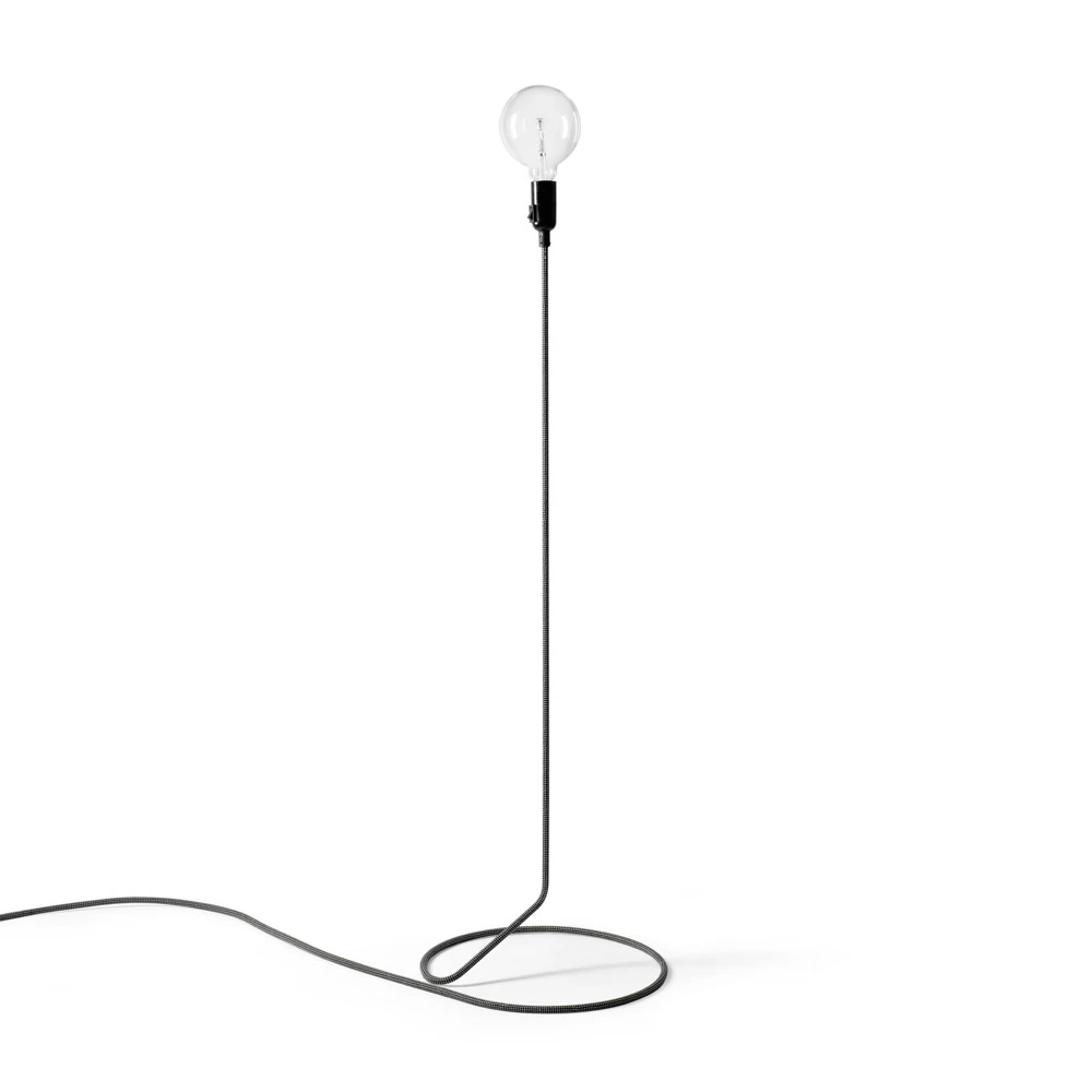 Design House Stockholm Cord Golvlampa /vit - Golvlampor St&aring;l Svart