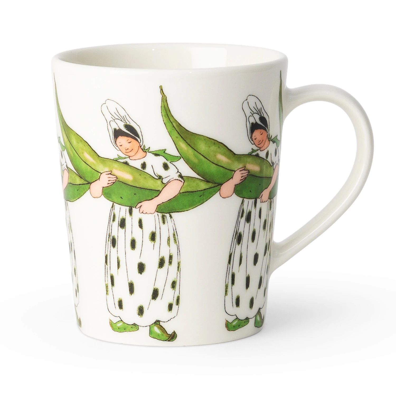 Design House Stockholm Elsa Beskow Mugg 28 Cl Mrs Broad Bean - Kaffekoppar Benporslin Multi