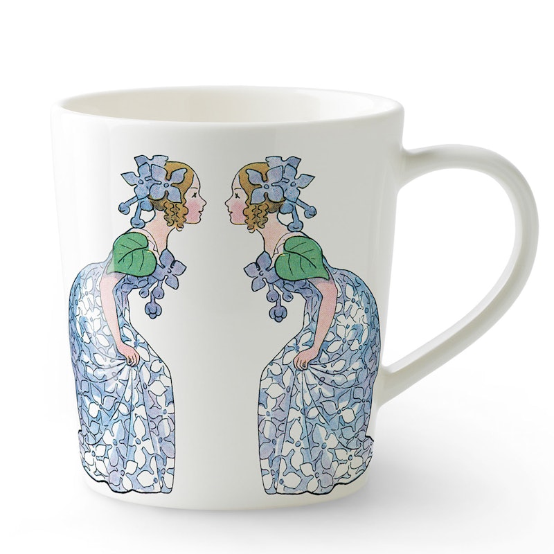 Elsa Beskow Mugg 40 cl, Vit / Lila