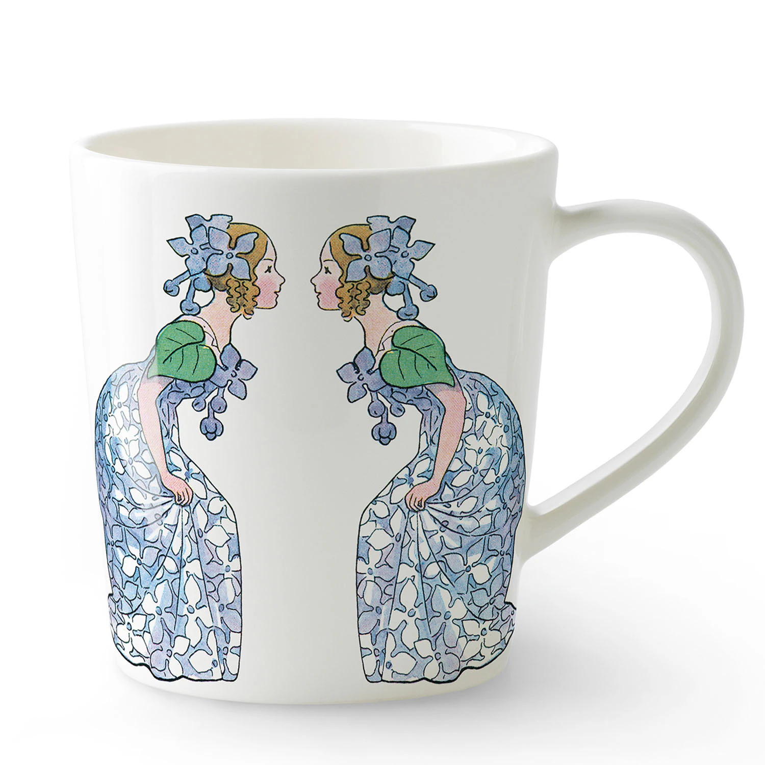 Design House Stockholm Elsa Beskow Mugg 40 Cl Vit / Lila - Kaffekoppar Benporslin