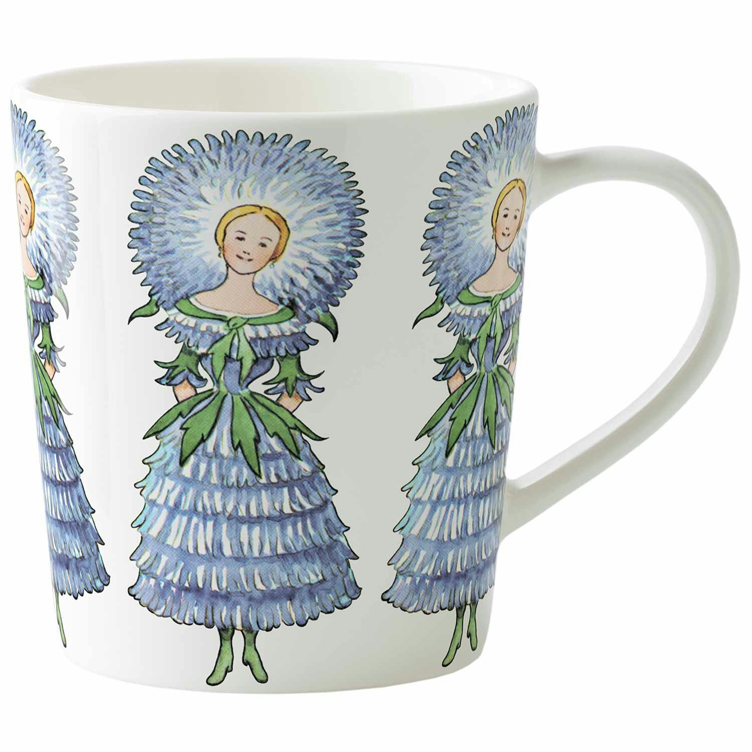 Design House Stockholm Elsa Beskow Mugg Med &Ouml;ra 40 Cl Mrs Aster - Kaffekoppar Benporslin Multi