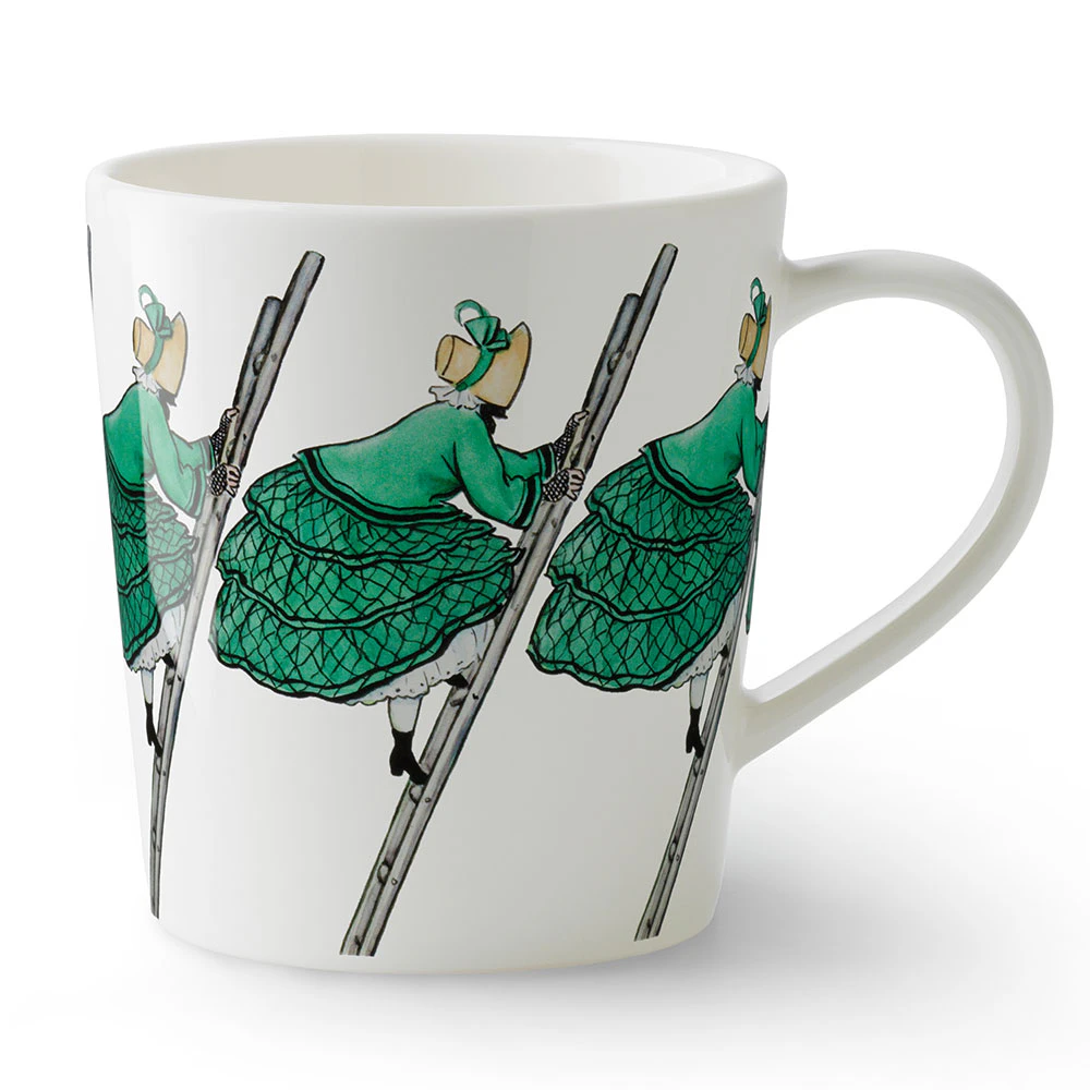 Design House Stockholm Elsa Beskow Mugg 40 Cl Tant Gr&ouml;n - Kaffekoppar Benporslin Vit