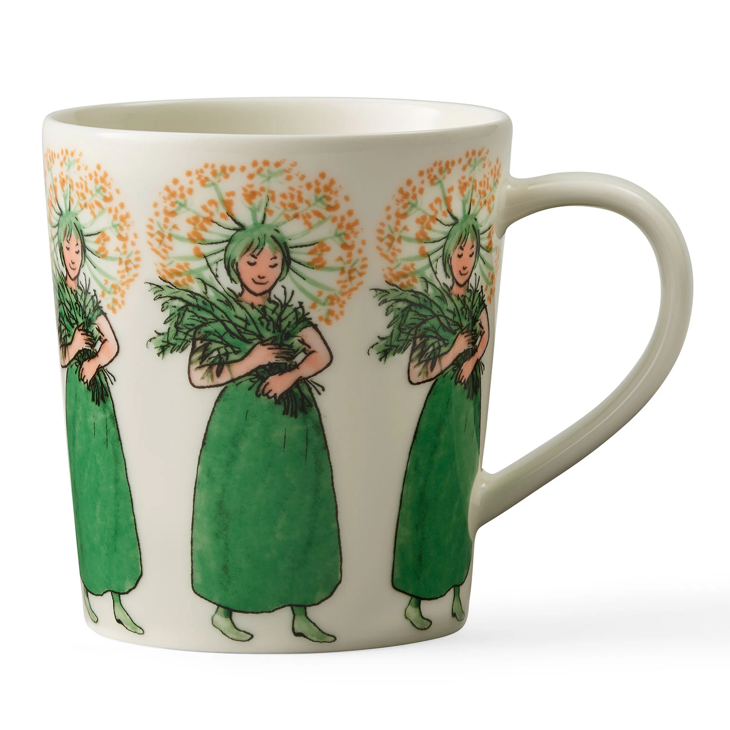 Design House Stockholm Elsa Beskow Mugg Med &Ouml;ra 40 Cl Mrs Dill - Kaffekoppar Benporslin Vit