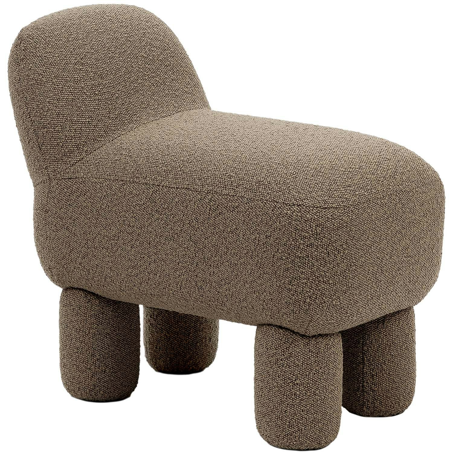 design house stockholm lulu sittpuff - sittsäckar & sittpuffar bouclé brun