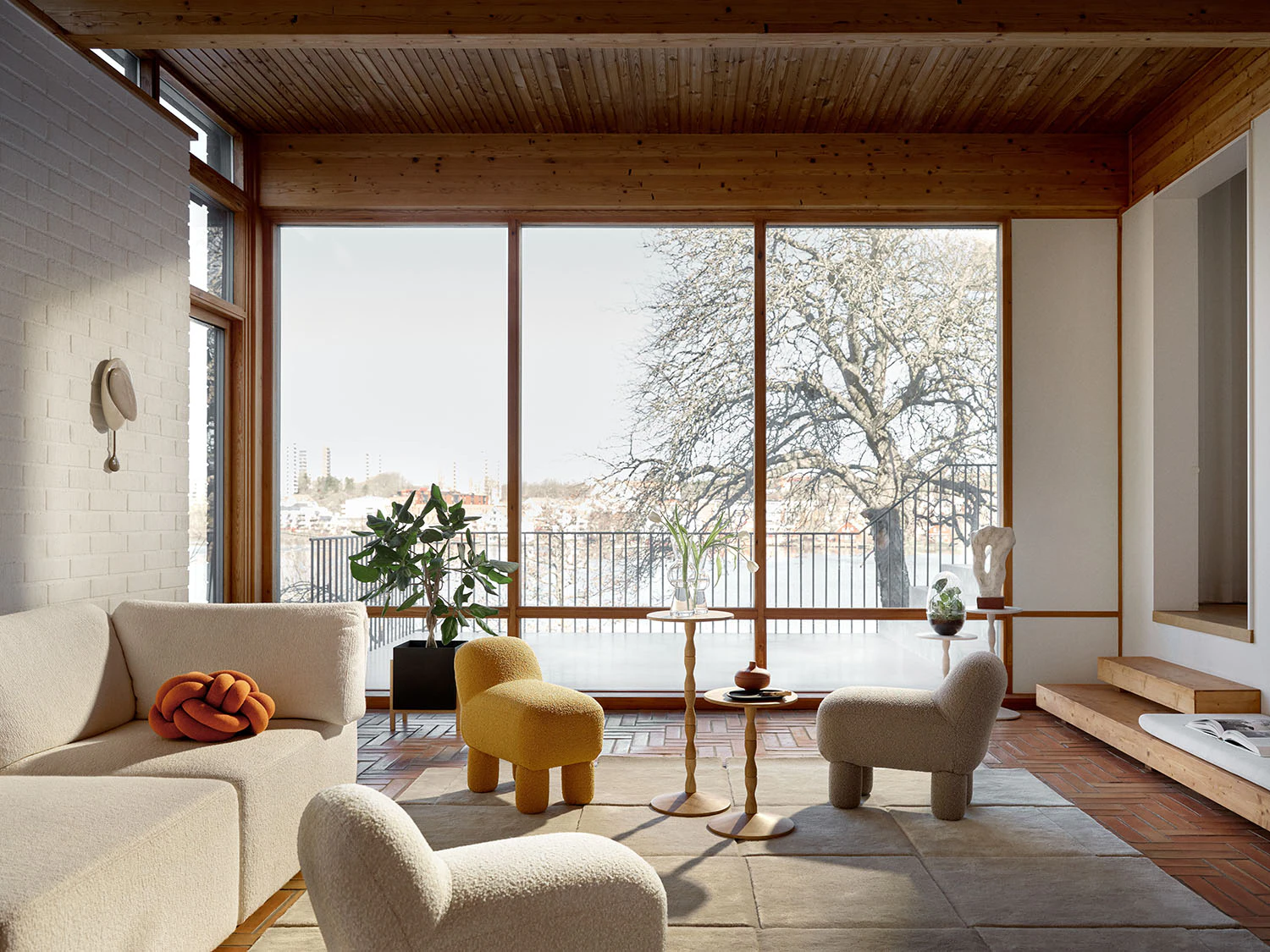 Design House Stockholm Lulu Sittpuff, brun från Design House Stockholm, bild 3