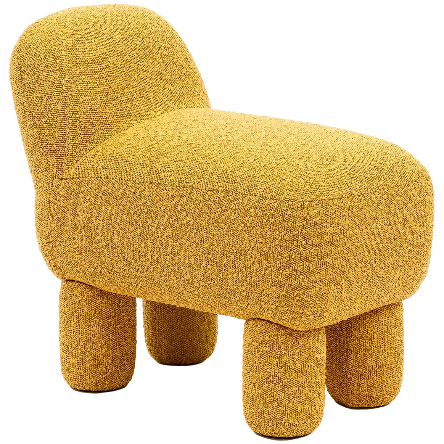 design house stockholm lulu sittpuff - sittsäckar & sittpuffar bouclé gul