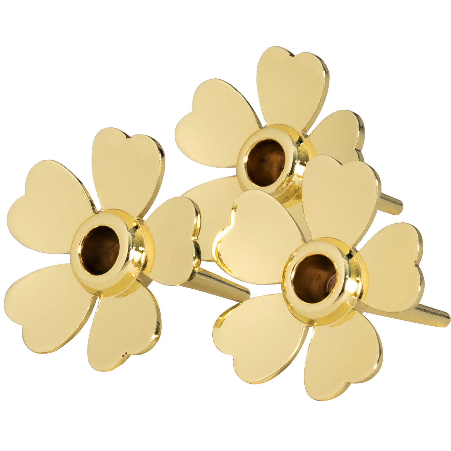 Design House Stockholm Me To You Ljush&aring;llare 3-pack pl&auml;terad - Ljusstakar pl&auml;tering Guld