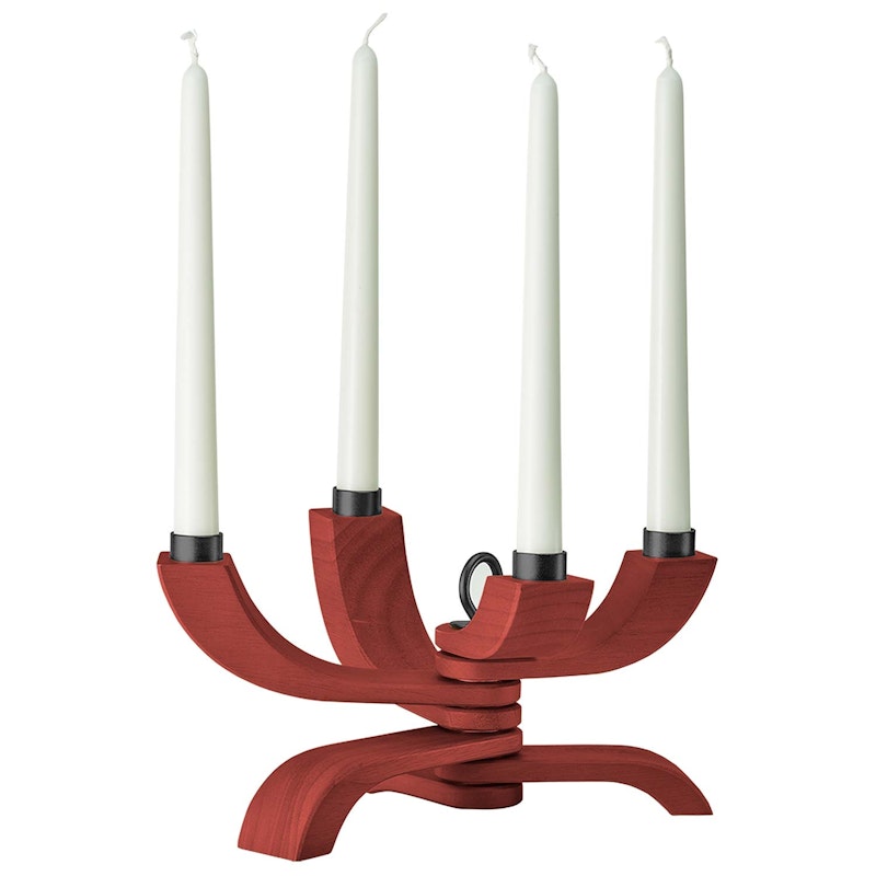 Nordic Light Ljusstake Med 4 Armar, Röd