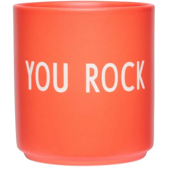 Design Letters Favourite Kopp 25 Cl You Rock - Kaffekoppar Benporslin Orange