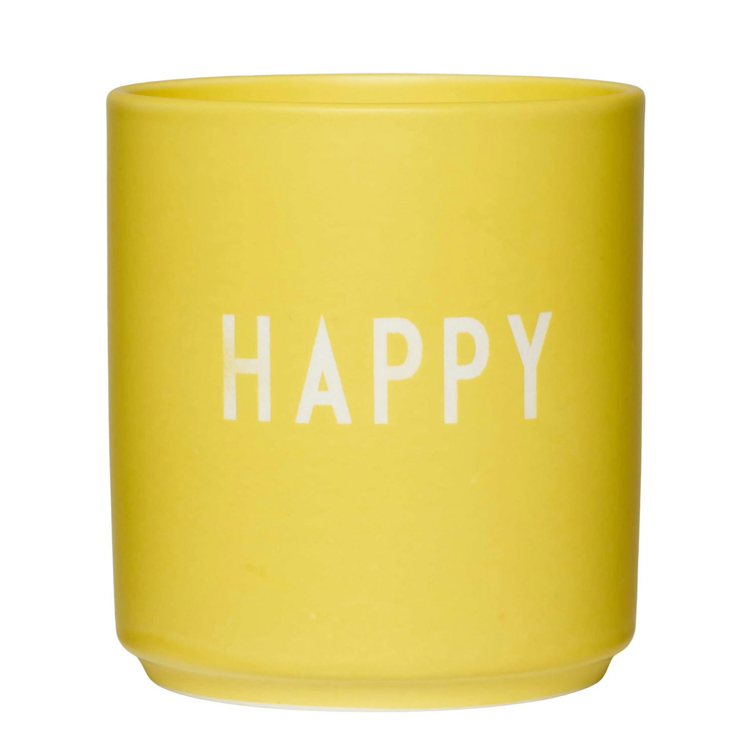 Design Letters Favourite Kopp 25 Cl Fashion Colour Collection Happy - Kaffekoppar Benporslin Gul