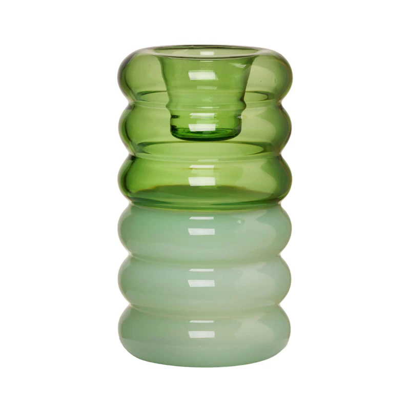 Hoop Ljusstake, Green/Milky Green