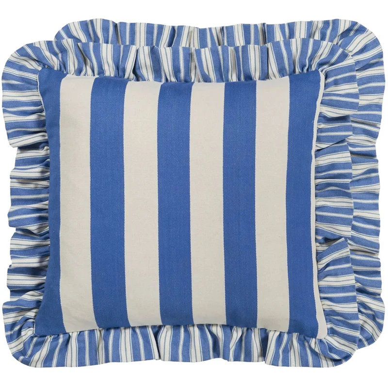 Berkeley Stripe Kudde 43x43 cm, Cobalt