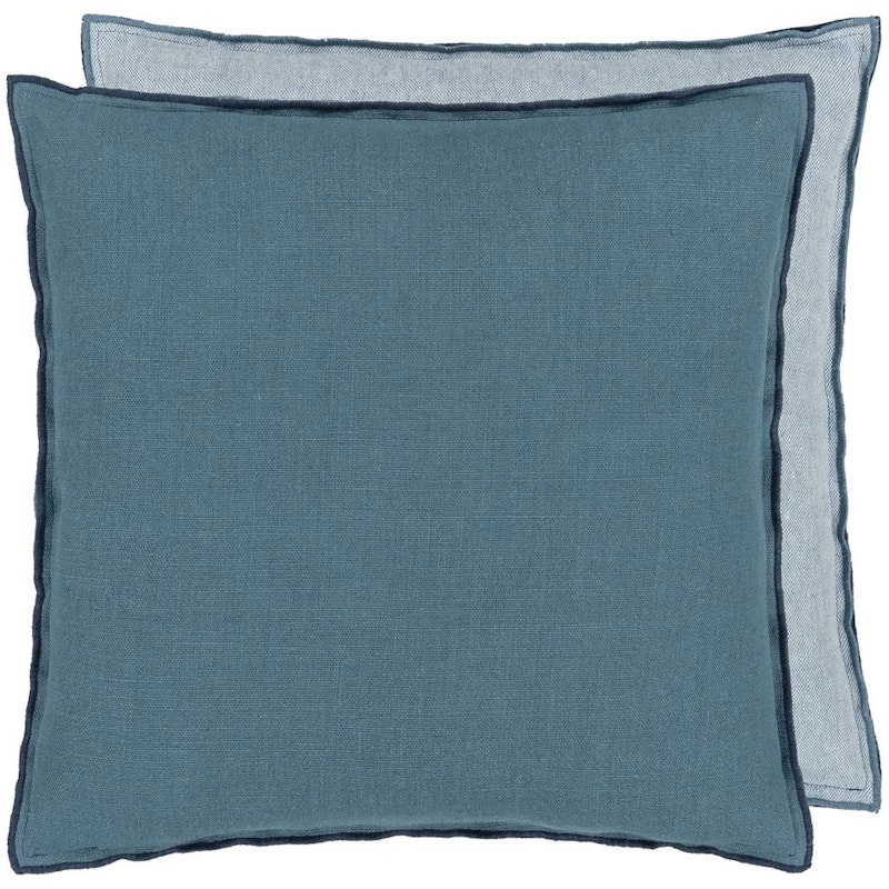 Brera Lino Kudde 43x43 cm, Midnight/Chambray