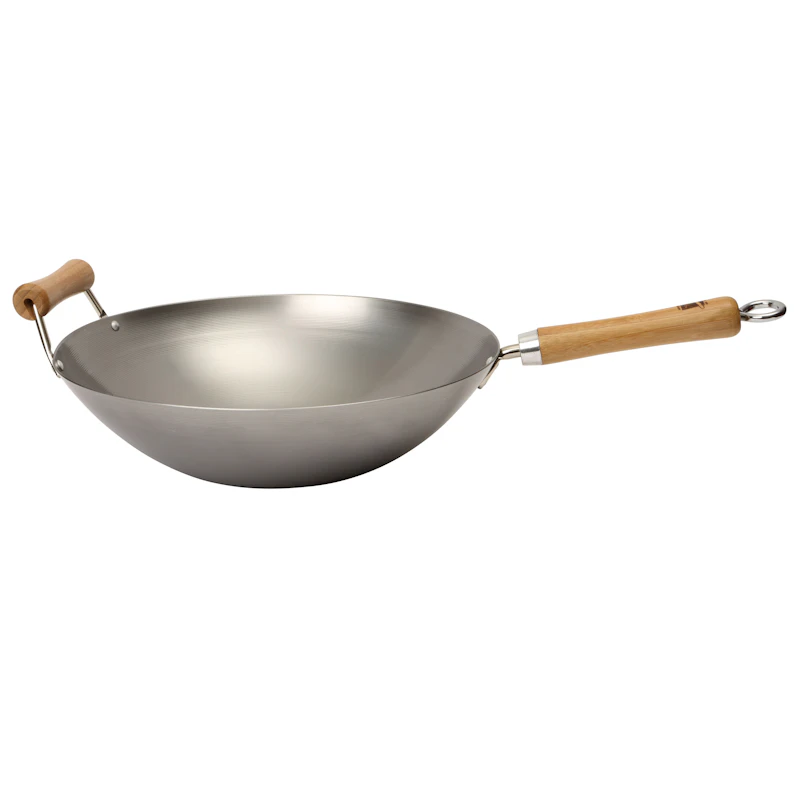 School of Wok Wokpanna Kolstål Grå, 36 cm