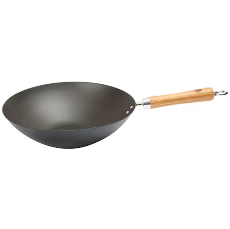 School of Wok Wokpanna Kolstål Svart, 27 cm