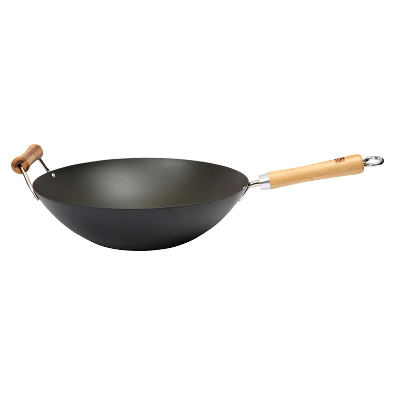 School of Wok Wokpanna Kolstål Svart, 36 cm