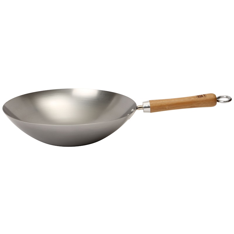 School of Wok Wokpanna Kolstål Grå, 30 cm