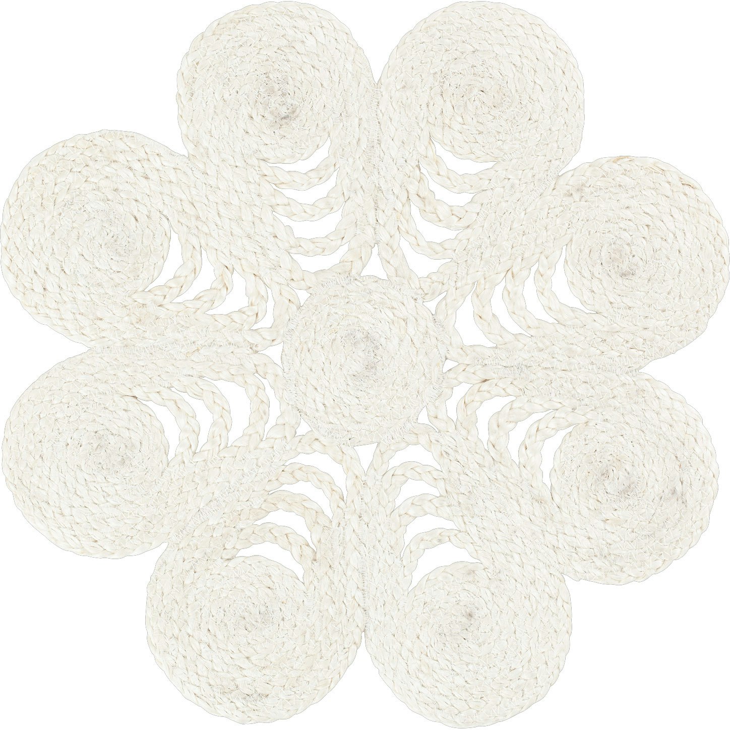 Dixie Elin Anemone Bordstablett 40 Cm - Bordstabletter & Glasunderl&auml;gg Jute Vit
