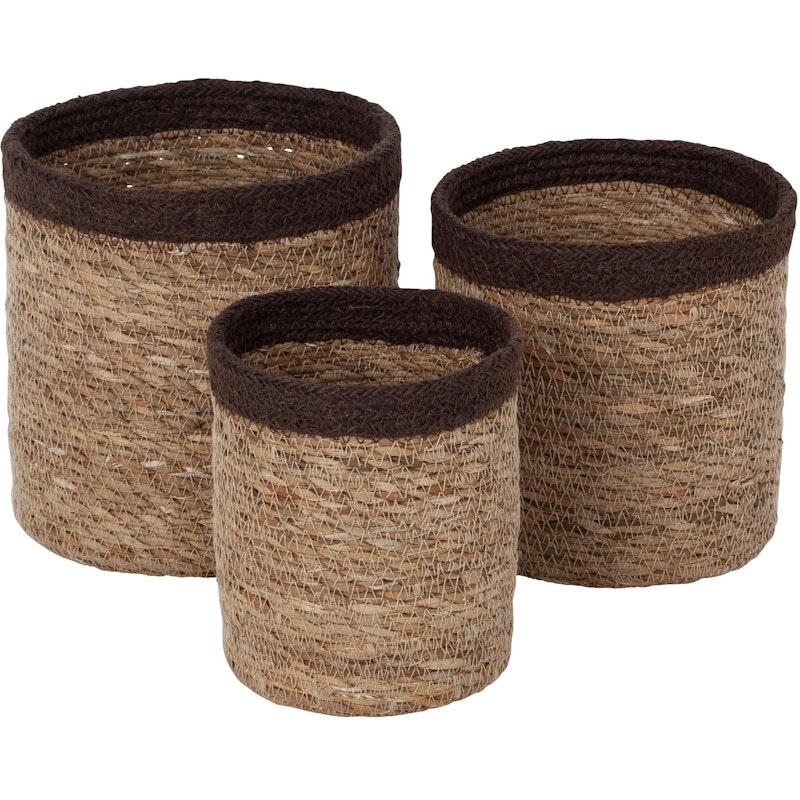 Emil Cylinder Korg Liten 3-pack, Brun