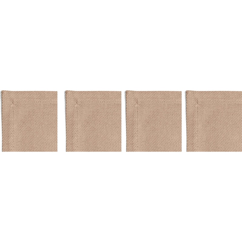 Plain Glasunderlägg 10x10 cm 4-pack, Beige