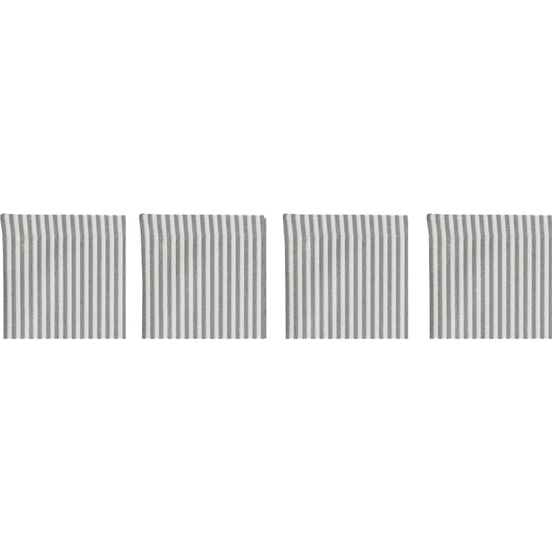 Narrow Stripe Glasunderlägg 10x10 cm 4-pack, Grå