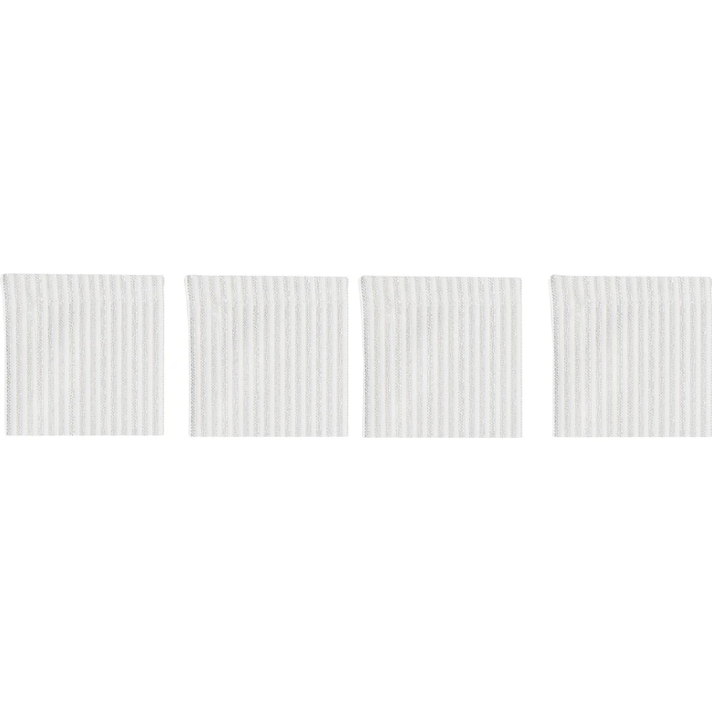 Narrow Stripe Glasunderlägg 10x10 cm 4-pack, Vit