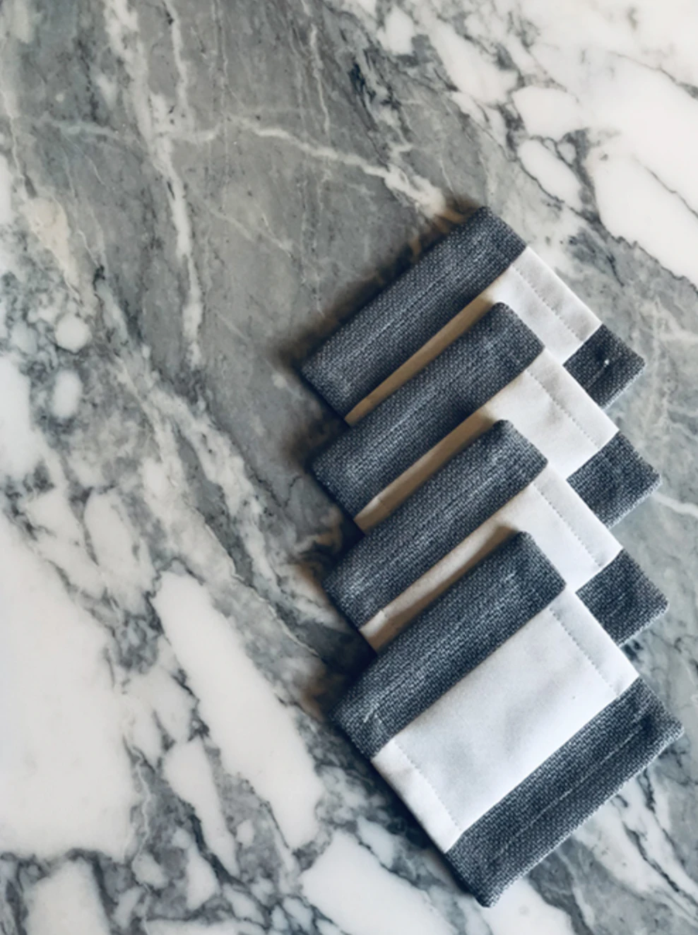 Diyti Wide Stripe Glasunderlägg 10x10 Cm 4-pack, grå från DIYTI, bild 4
