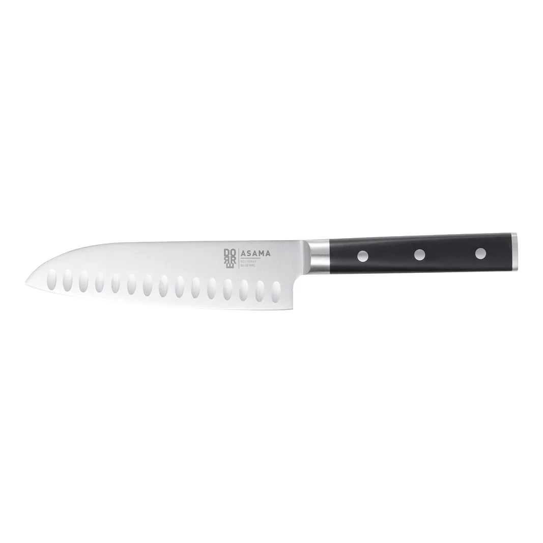 Dorre Asama Santoku Kockkniv 18 Cm - Kockknivar Rostfritt St&aring;l Svart