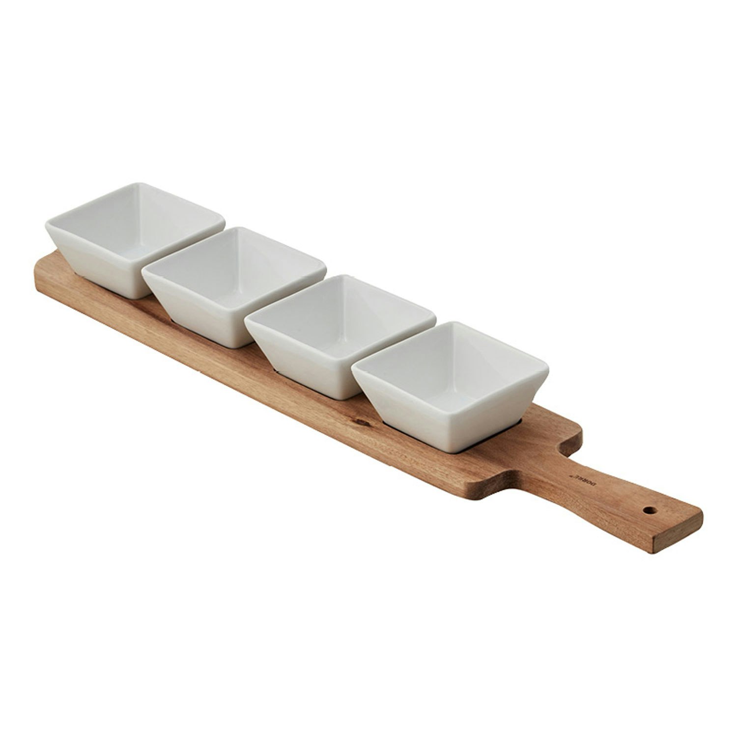 Dorre Serena Serveringsbricka Med Sk&aring;lar - Uppl&auml;ggningsfat Keramik Vit