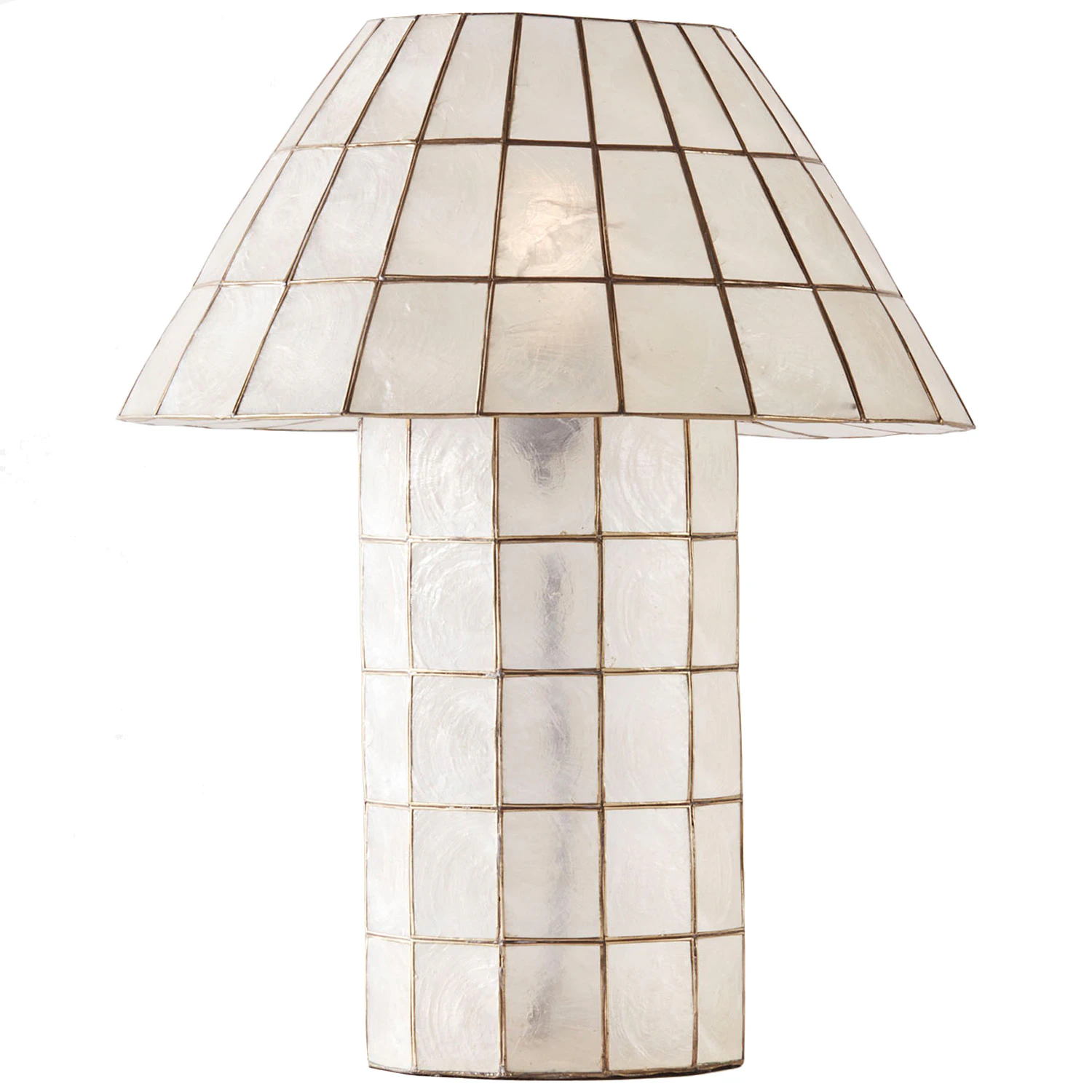 Dusty Deco Cornelia Bordslampa - Bordslampor Capiz Sn&auml;ckskal Off-White