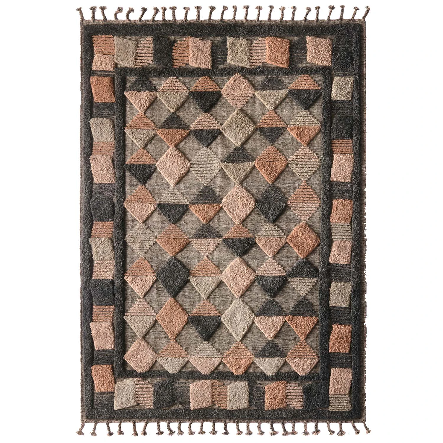 Dusty Deco Lisboa Rug - Mönstrade mattor Ull Multi grey