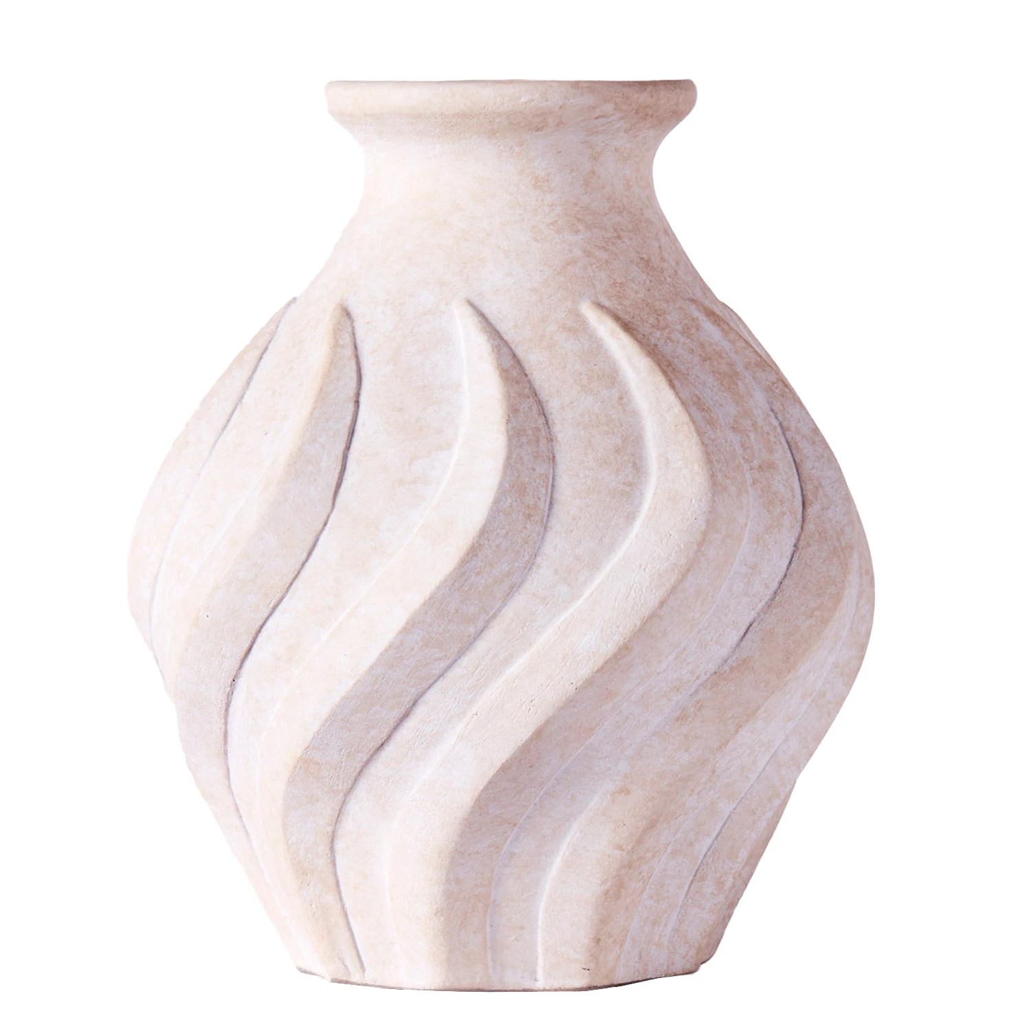 Dusty Deco Swirl Vas Liten - Vaser Keramik Vit
