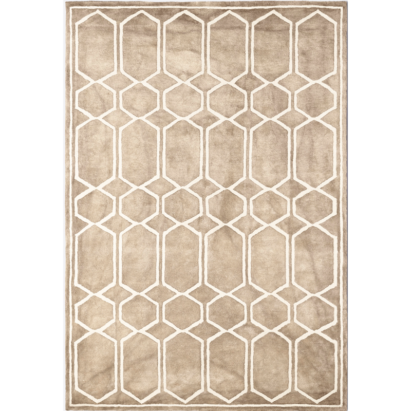 Tie Dye Ullmatta 250x350 cm, Beige